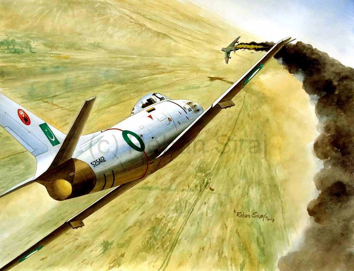 Salim Baig shoots down an IAF Hunter
